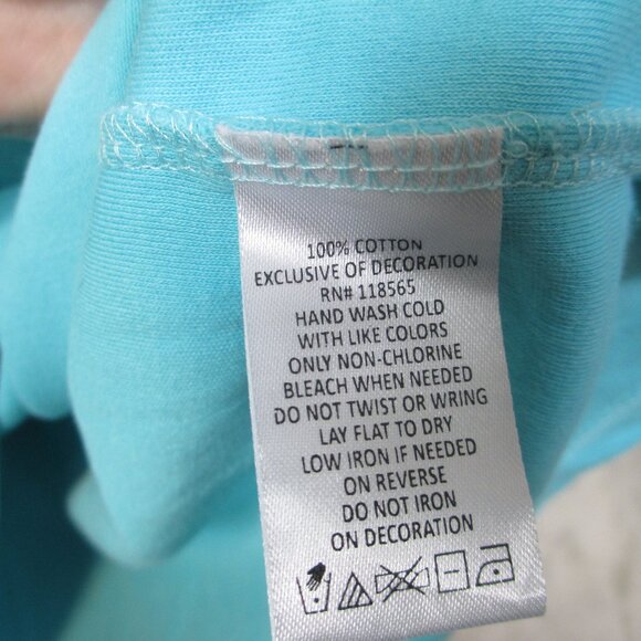 New Quacker Factory Blue Pull Over Sequin Nautical Theme 3/4 Sleeve T-Shirt 3X - Picture 7 of 10